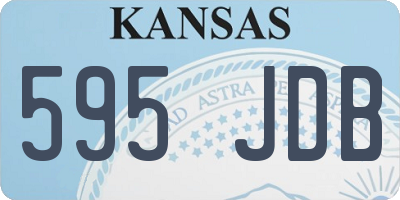 KS license plate 595JDB