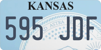KS license plate 595JDF