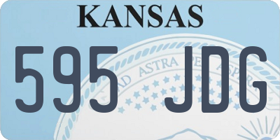 KS license plate 595JDG