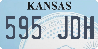 KS license plate 595JDH
