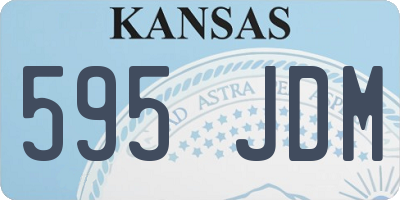 KS license plate 595JDM