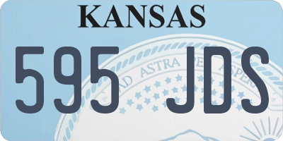 KS license plate 595JDS