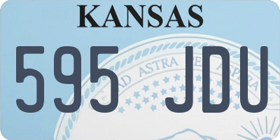 KS license plate 595JDU