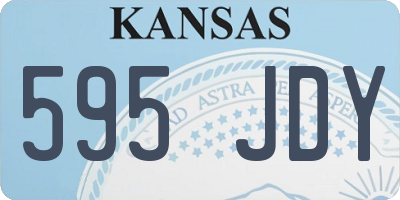 KS license plate 595JDY