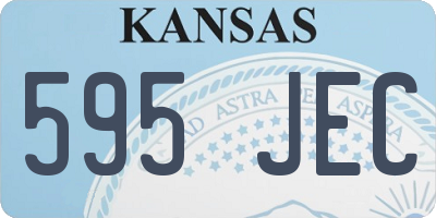 KS license plate 595JEC