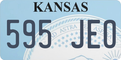 KS license plate 595JEO
