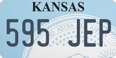 KS license plate 595JEP
