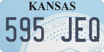 KS license plate 595JEQ