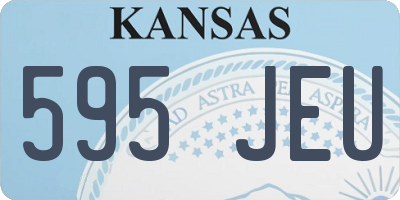 KS license plate 595JEU