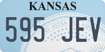 KS license plate 595JEV