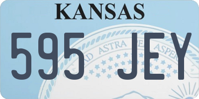 KS license plate 595JEY