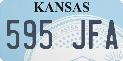 KS license plate 595JFA