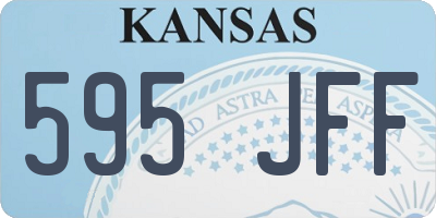 KS license plate 595JFF