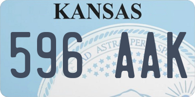 KS license plate 596AAK