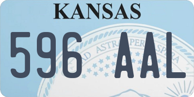 KS license plate 596AAL