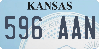 KS license plate 596AAN