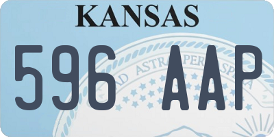 KS license plate 596AAP