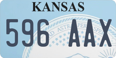 KS license plate 596AAX