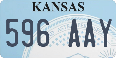 KS license plate 596AAY
