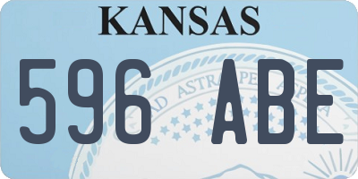 KS license plate 596ABE