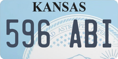 KS license plate 596ABI
