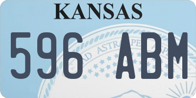 KS license plate 596ABM