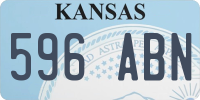 KS license plate 596ABN