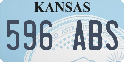 KS license plate 596ABS