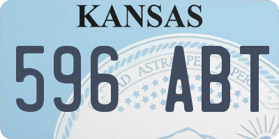 KS license plate 596ABT