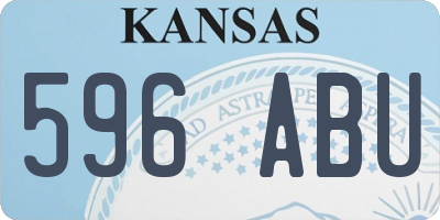 KS license plate 596ABU