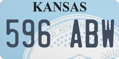 KS license plate 596ABW