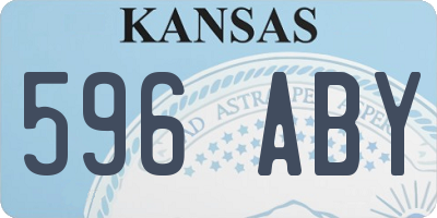 KS license plate 596ABY