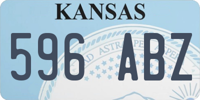 KS license plate 596ABZ
