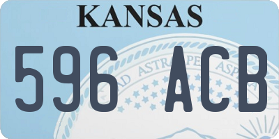 KS license plate 596ACB