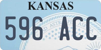 KS license plate 596ACC