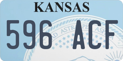 KS license plate 596ACF
