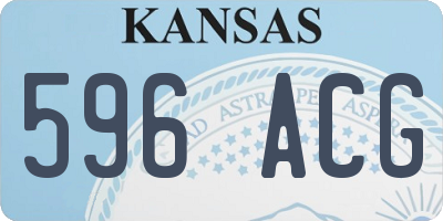 KS license plate 596ACG