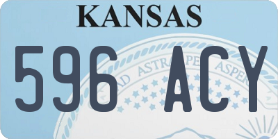 KS license plate 596ACY