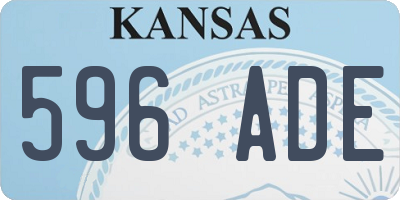 KS license plate 596ADE