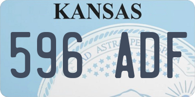 KS license plate 596ADF