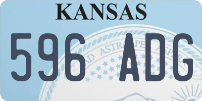 KS license plate 596ADG