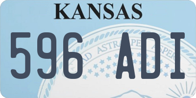KS license plate 596ADI