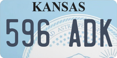 KS license plate 596ADK