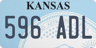 KS license plate 596ADL