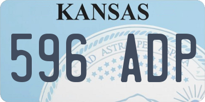 KS license plate 596ADP