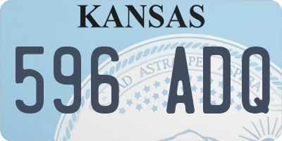 KS license plate 596ADQ