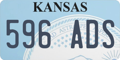 KS license plate 596ADS