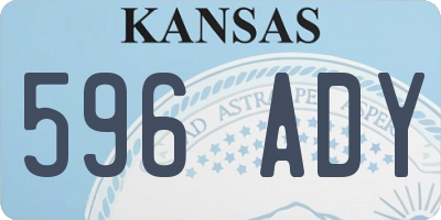 KS license plate 596ADY