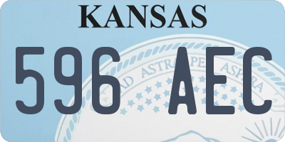 KS license plate 596AEC