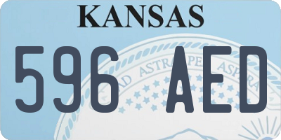 KS license plate 596AED
